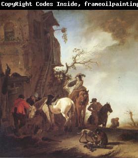 WOUWERMAN, Philips Hunters and Horsemen by the Roadside (mk05)